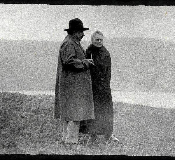 Albert Einstein and Marie Curie.