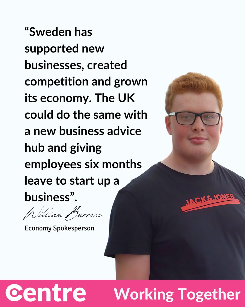 🧑‍🏭 We need to grow our economy by supporting small and medium sized businesses to grow. 🇸🇪 We can learn lessons from Sweden such as giving employees time off to start a business. 📈 That would increase competition and growth. Read our policies here: centrethinktank.co.uk/economy/