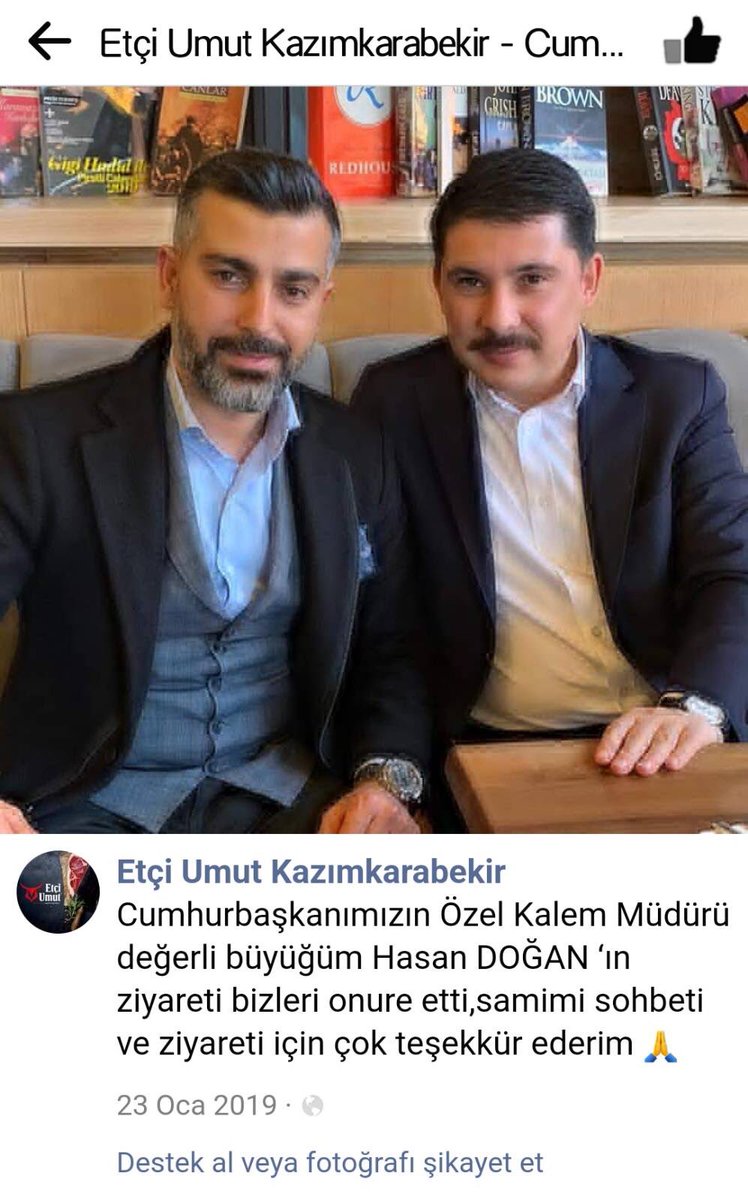 📌 Ayhan Bora Kaplan, Ayhan Bora Kaplan suç örgütü davasının 16 Nisan 2024 tarihli duruşmasında; “Etçi Umut’u açan adamın ortağı Cumhurbaşkanı yardımcısıydı” demiş. 📌 Cumhurbaşkanı yardımcısı dediği kişi Cumhurbaşkanlığı özel kalem müdürü ve Sadık Soylu’ya yakınlığıyla bilinen…