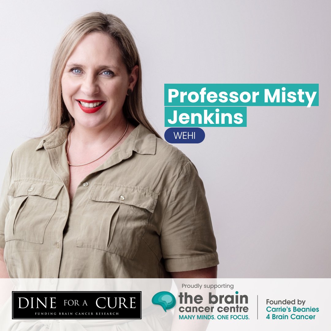 Prof @DrMistyJenkins Co-Head Research Strategy at The Brain Cancer Centre and Laboratory Head @WEHI_research will be the special guest speaker at the Dine for a Cure gala dinner in Melbourne on Saturday 1st June. Get your tickets here: bit.ly/3vQ9C9F