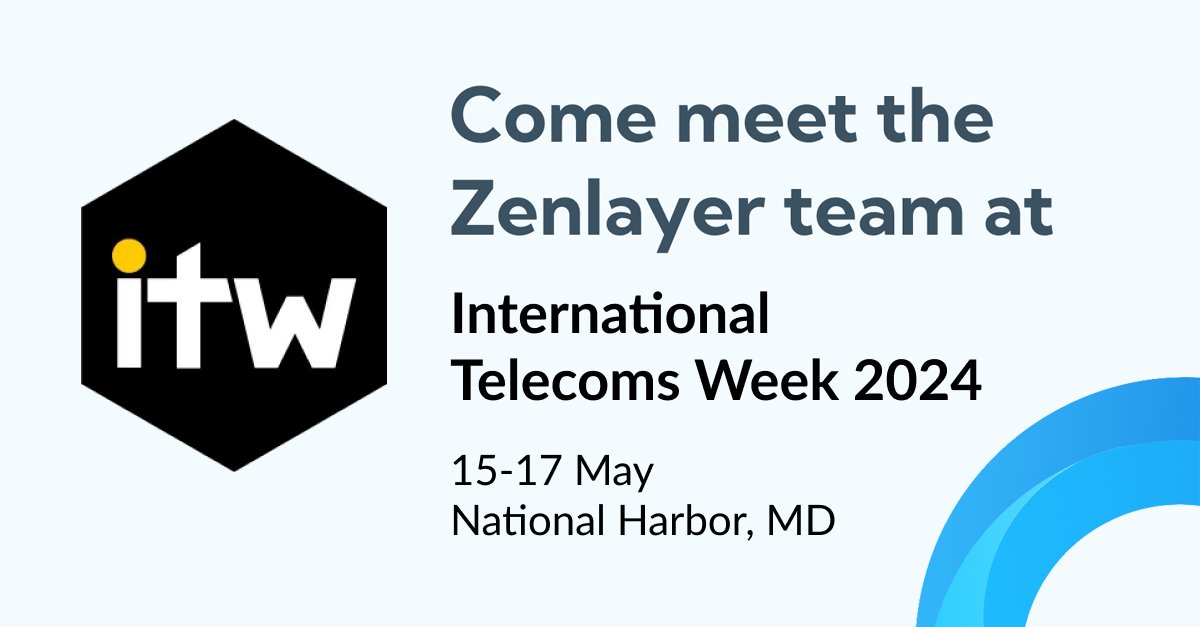 Zenplayers are busy gearing up for International Telecoms Week and we’re eager to catch up with you there! Let’s connect to chat about how we can help you simplify digital enterprise infrastructure worldwide.

Secure your spot here: lnkd.in/gzHSS9BM

#itw2024