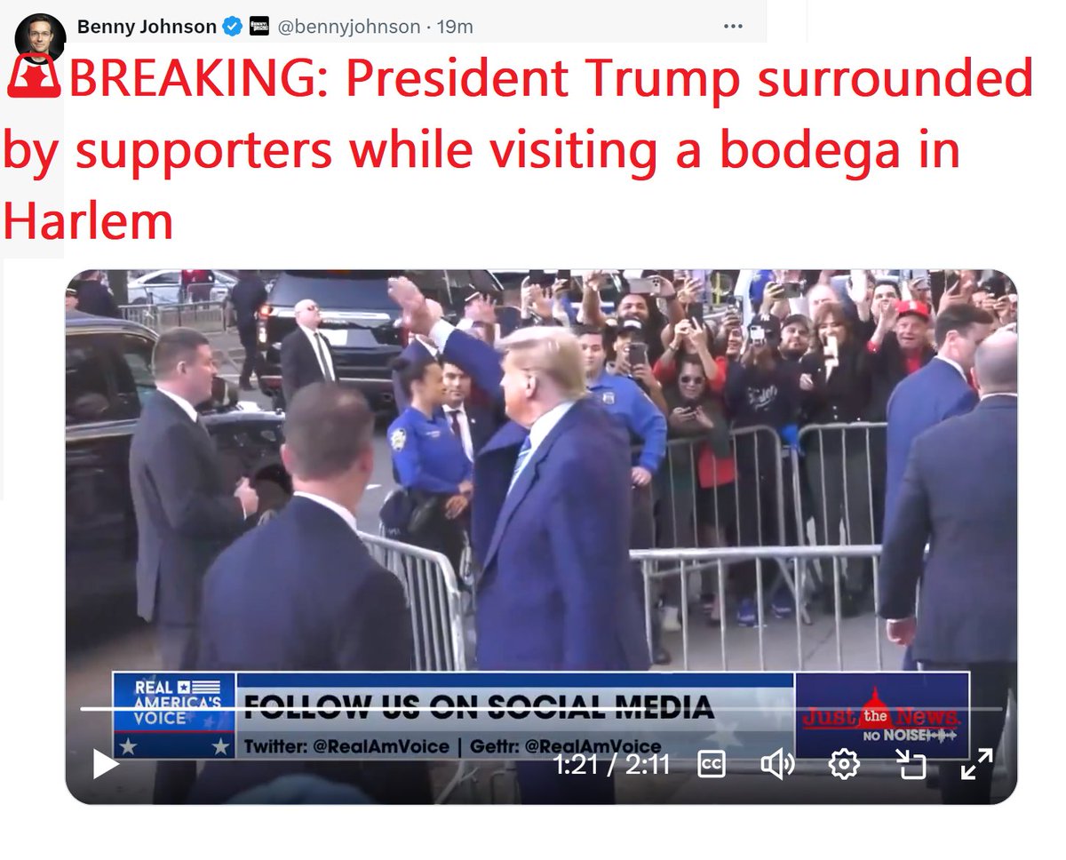 🇺🇸❤️PATRIOT FOLLOW TRAIN❤️🇺🇸 🇺🇸❤️HAPPY TUESDAY EVENING !❤️🇺🇸 🇺🇸❤️DROP YOUR HANDLES ❤️🇺🇸 🇺🇸❤️FOLLOW OTHER PATRIOTS❤️🇺🇸 🔥❤️LIKE & RETWEET IFBAP❤️🔥 🇺🇸❤️PRAY FOR TRUMP❤️🇺🇸 🚨BREAKING: President Trump surrounded by supporters while visiting a bodega in Harlem