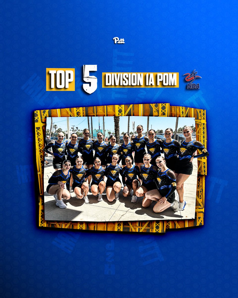Pitt_ATHLETICS's tweet photo. Congrats to @Pitt_Cheer &amp; @Pitt_DT for their performances last week at nationals!

So much to be proud of, HAIL TO PITT 🔵🟡 https://t.co/Kno6BEFW8l