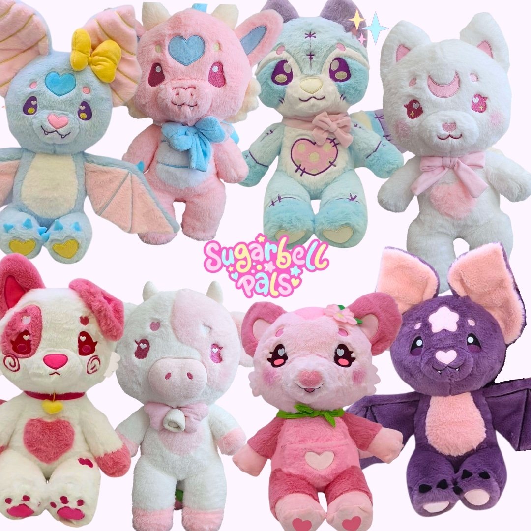 All of the sugarbell pals together! This project has been such a labor of love. Thank you for trusting me 💓🧸