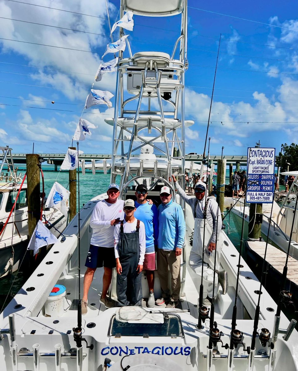 Islamorada, FL - Contagious released 8 Sailfish.