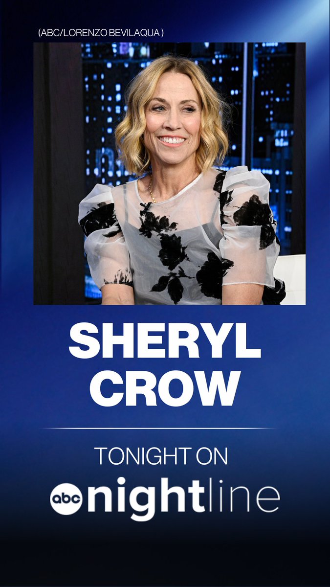 TONIGHT ON #NIGHTLINE: @SherylCrow joins @JujuChangABC to discuss being inducted into the #RockandRollHallofFame, aging in the music industry and her album ‘Evolution.’ What made the 9x Grammy award winner change her mind about releasing another album? Tune in to find out.