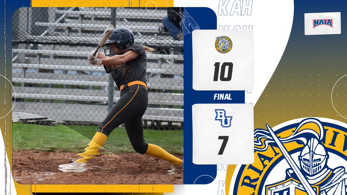 SB | G2 FINAL | Marian 10-7 Bethel @MarianKnightsSB Sweep Bethel on the road with a game two win! The Knights will be back in action tomorrow at Taylor with first pitch set for 4:00 p.m.