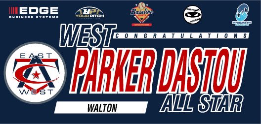 Blessed to be invited to the East West All Star game. Excited for the opportunity!! @CAstarsbaseball @Walton_Baseball