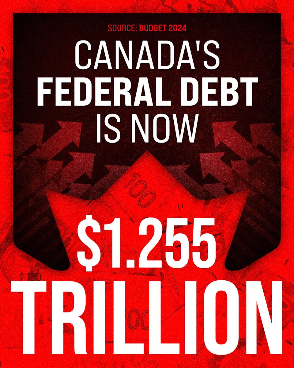 Webber4Confed's tweet image. After 8 yrs of Justin Trudeau &amp;amp; his Liberal-NDP government, the budget is still not balancing itself. Justin Trudeau continues to spend… in fact $40 billion of new spending from today’s budget announcement. Cdns are broke, and the country is broken.
#Budget2024 #cdnpoli @CPC_HQ