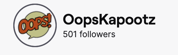 OopsKapootz's tweet photo. I reached 500 followers today! Hopefully I can get back to streaming regularly again. https://t.co/QAwgpmef8F