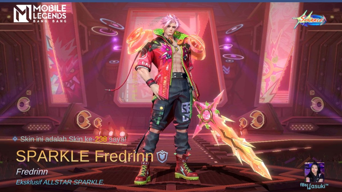 aruvisan's tweet photo. Saya baru saja mendapatkan Skin baru SPARKLE Fredrinn di Mobile Legends: Bang Bang! Ayo kita berhadapan melawan Player MOBA terbaik dunia bersama-sama! 
https://t.co/0SNORSuk1I https://t.co/ILWaCsCbdo