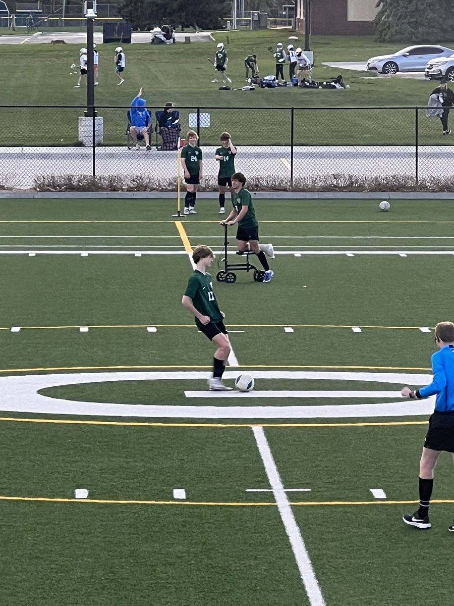 Cool moment before the match as seniors Ian Jones (pictured, on scooter) and Colin McClung took the field on the Dragons’ senior night

10’ played so far, 0-0
