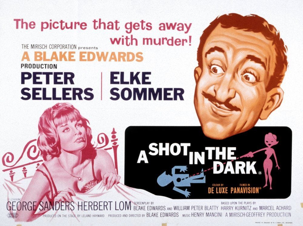 Our next 35mm matinee show is the great Peter Sellers as Inspector Clouseau in Blake Edward's A Shot in The Dark!!! Film screens Saturday the 20th and Sunday 21st at 10am. #metrogoldwynmayer #unitedartists #petersellers #35mmfilm #35mm #blakeedwards #ashotinthedark #hollywood