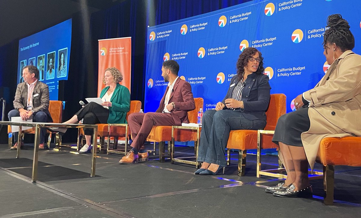 “Workers are finding ways to secure their rights despite systems built to keep them out,” say SEIU’s @TiaOrr1111 on panel w/ @CalBudgetCenter @ChrisHoene Sec Tomiquia Moss & @DevonGrayCA @EndPovertyCA to discuss @nataliefoster’s new book 'The Guarantee' at #PolicyInsights24