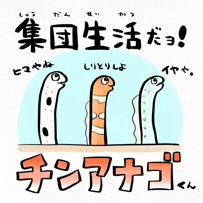 ちなみにチンアナゴの日常はこんな感じです 