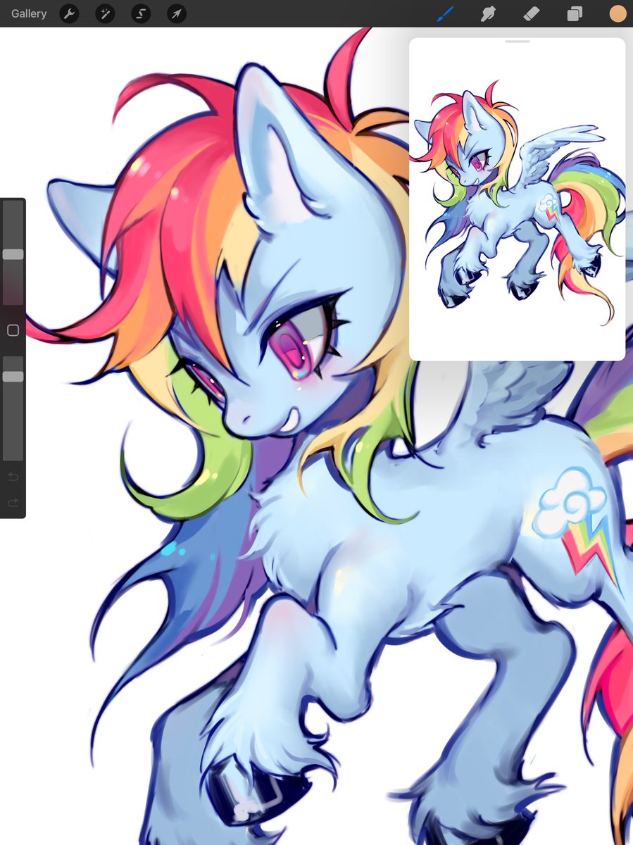 Slowly drawing the mane 6…
#mlpart #rainbowdash #mlptwt