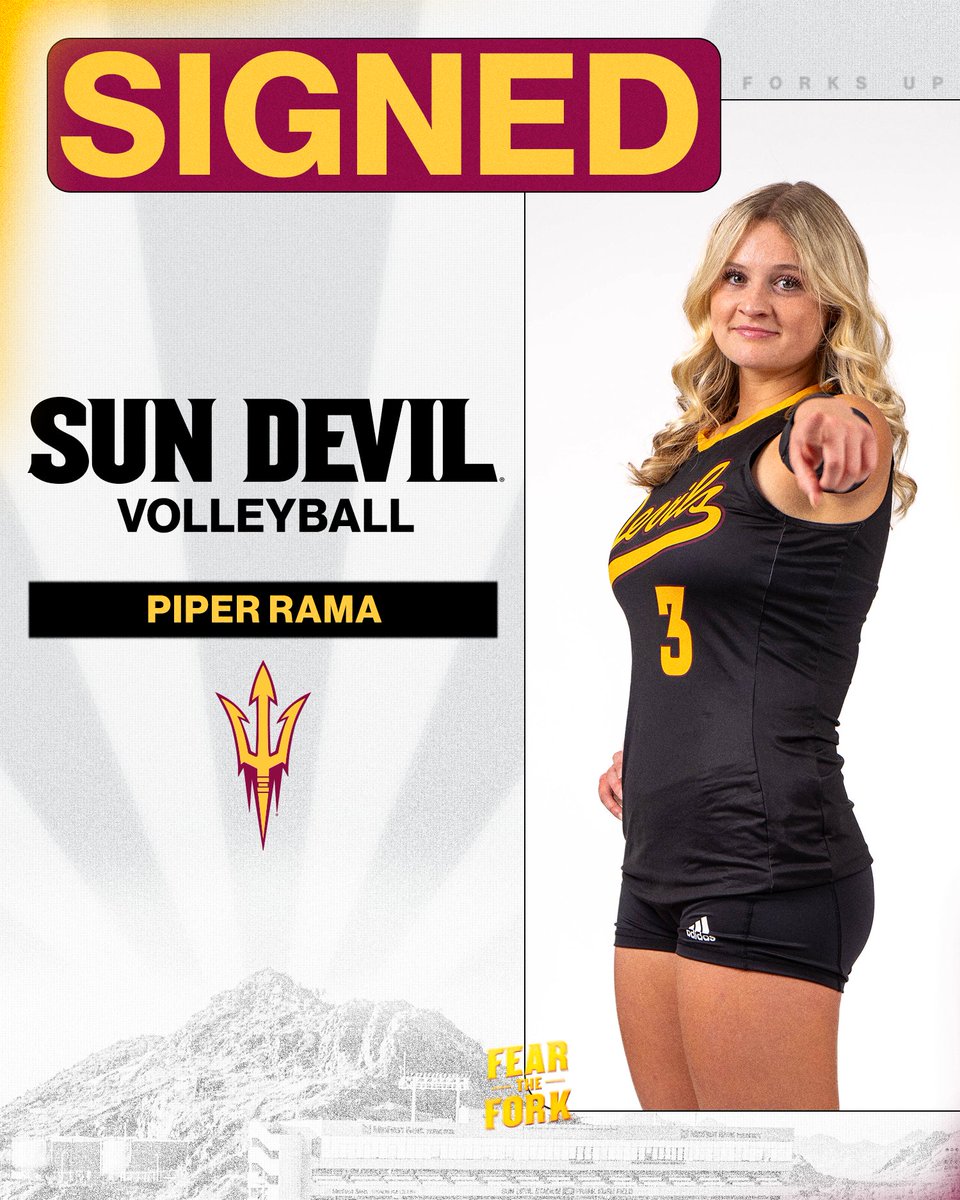 This state champion is staying in Arizona 🤩 From Phoenix, incoming freshman libero Piper Rama is joining the Sun Devil family! 💛 #ForksUp