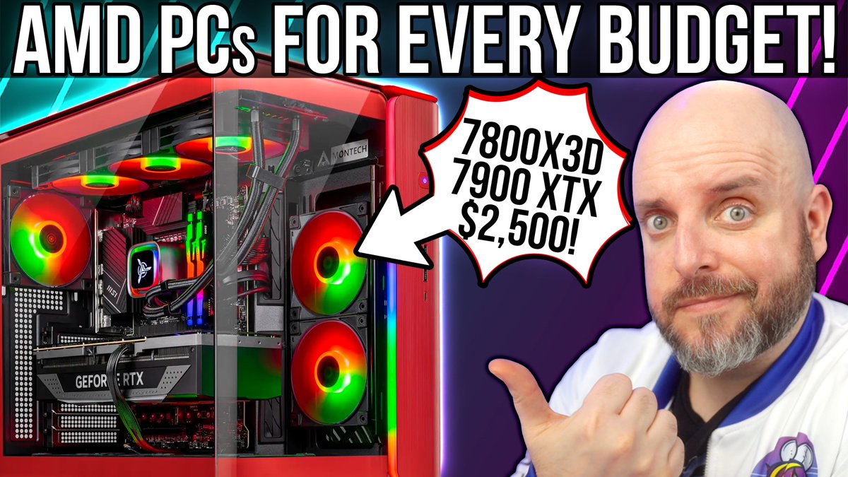 Let's give Intel some time to get those 13th and 14th gen CPU issues ironed out by focusing on AMD systems at every budget! We'll see what @StinceBuilt , @StarforgePCs , @SkytechGamingPC , and @iBUYPOWER have got for us. ⬇️LINK IN REPLIES⬇️