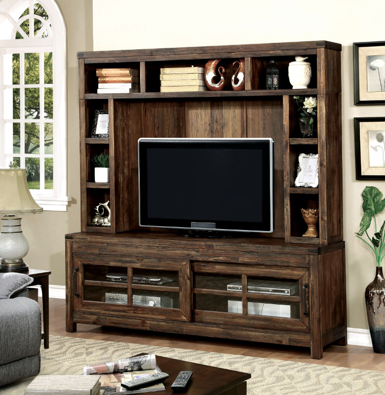 ***Spring Savings Sale Going On Now*** Discounted Price When You Add To Cart up to 35% off. CM5233-TV-H 2 pc Hopkins dark walnut finish wood 72' tv console media stand with hutch. Click Acima Leasing Easy Lease & Application Process at ambfurniture.com/CM5233-TV-H-2-… #homedecor #home