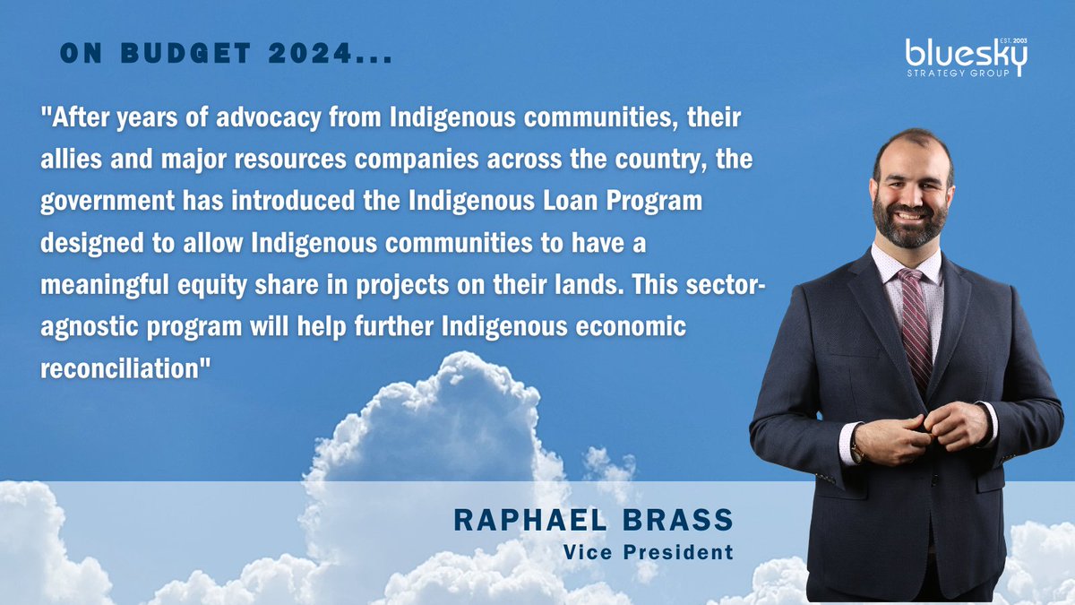 What does the recently announced 2024 federal budget mean for Canadians? 
Here's Vice President, Raphael Brass' hot take.

#TeamBluesky #CDNPoli #Budget2024 #IndigenousCommunity