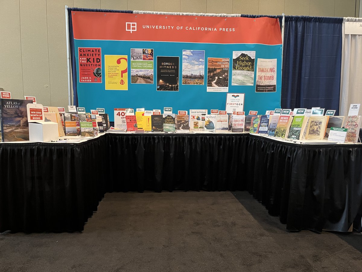 #AAG2024 Stop by booth 202 to learn more about our FirstGen program. You can also explore our virtual exhibit and save 40% on our books. ucpress.edu/page/aag-2024