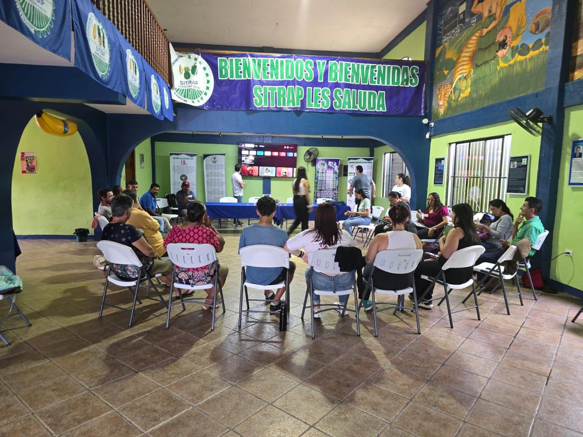 colsiba's tweet photo. En la sede del Sindicato de SITRAP, representantes de diversos sectores y comunidades del Caribe costarricense se reunieron para abordar la creciente preocupación por la contaminación y las afectaciones derivadas de la expansión de la industria piñera. https://t.co/pvAnQH7xfY
