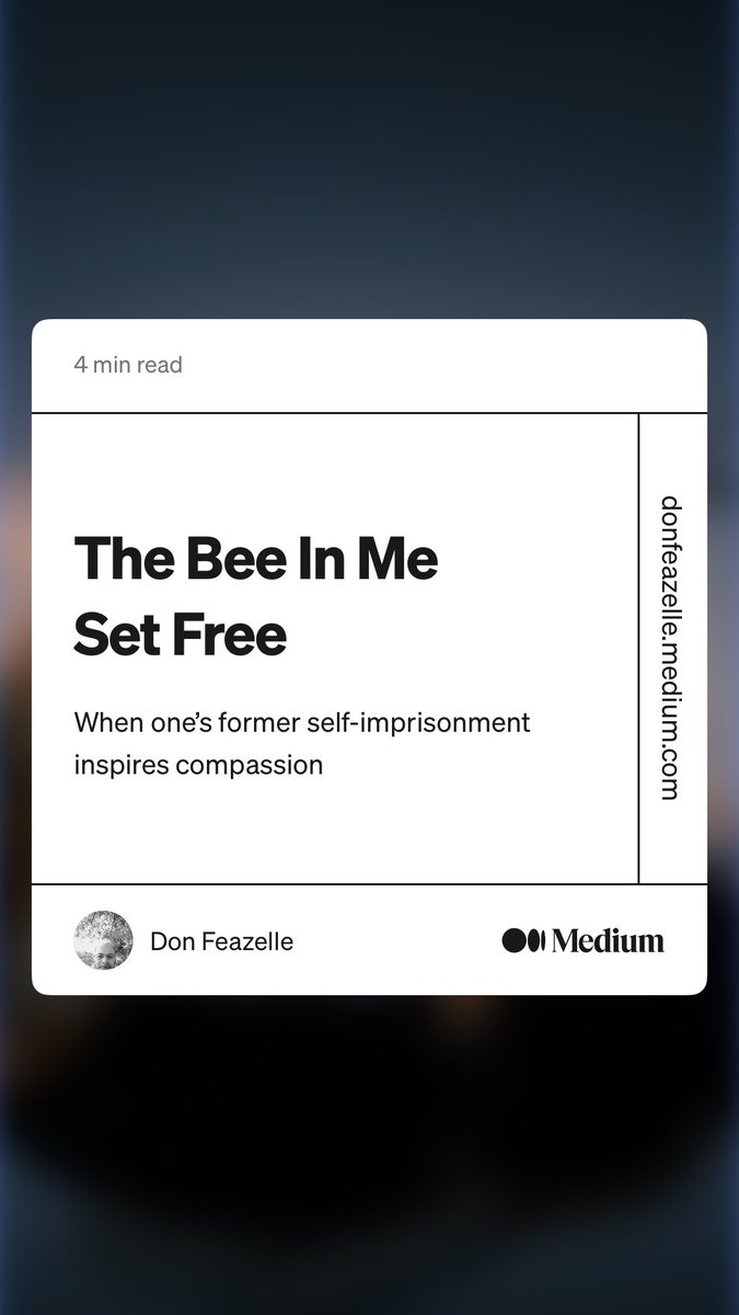 “The Bee In Me Set Free” by Don Feazelle
medium.com/publishous/the… #Nature #Awakening #Fear #OvercomingFear #bees