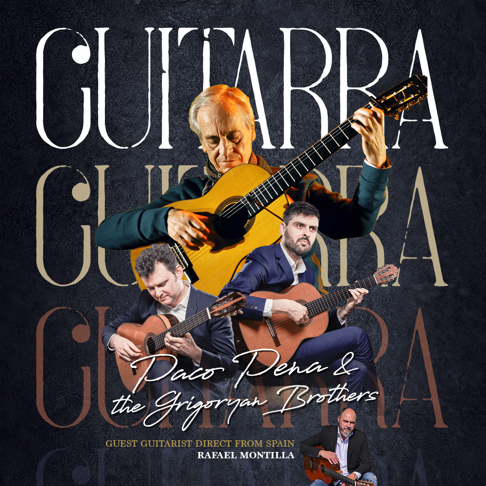 World-renowned flamenco guitarist Paco Peña Flamenco joins forces with Australian virtuosos the @GrigoryanBros and flamenco master Rafael Montilla for an evening to remember. Coming 22 September. Tickets on sale this Friday at 9:30am, more info: cityrecital.ink/guitarra