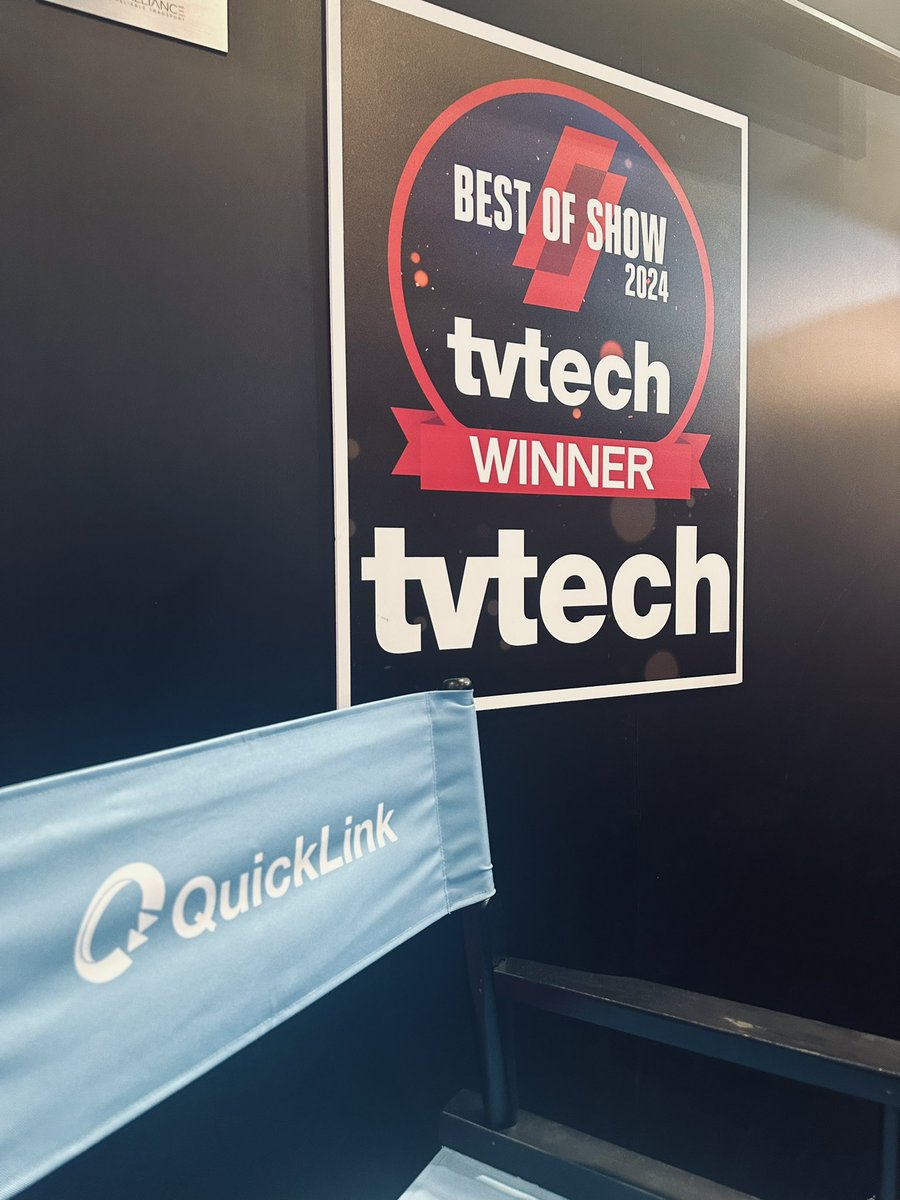 It’s offical! QuickLink StudioPro has won @TVTechnology’s Best of Show award at @NABShow 2024! 🏆 QuickLink’s StudioPro is the world’s easiest-to-use video production platform that utilizes AI technology. To discover more, visit the QuickLink booth at SL4184! #BestofShow
