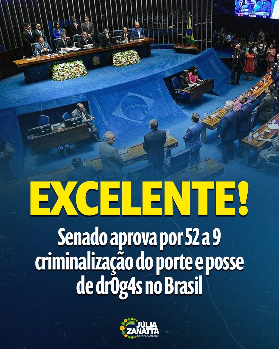 DERROTA PARA O CRIME ORGANIZADO Contrariando iniciativas oriundas de ativismo judicial, o Senado acaba de aprovar em primeiro e segundo turno a proposta que coloca na Constituição a criminalização da posse ou carregamento de drogas, independentemente da quantidade e da…