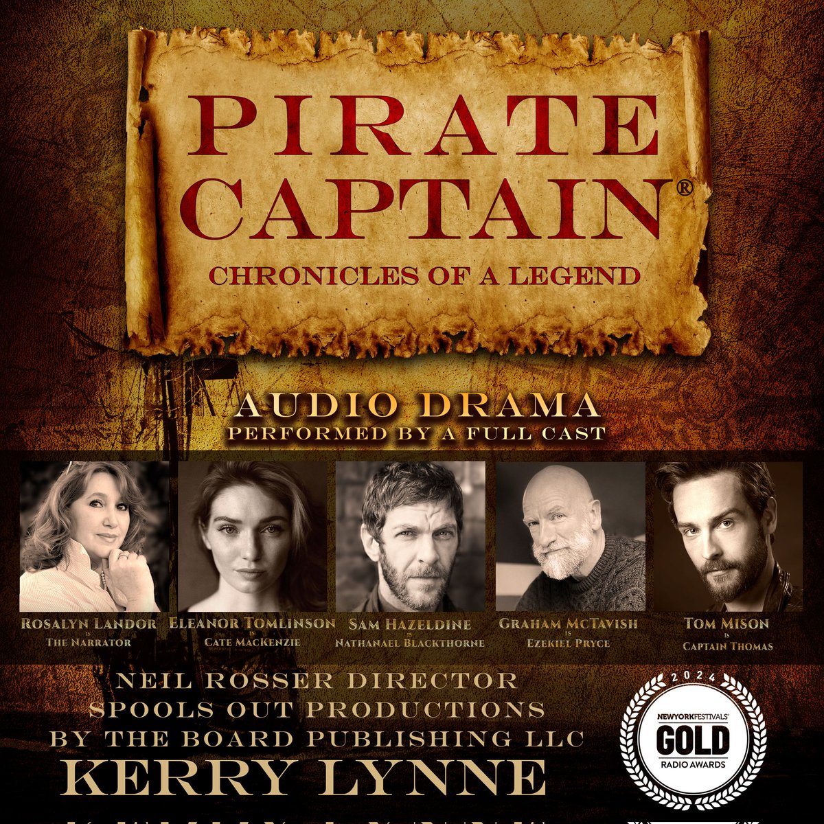 KerryLynne2's tweet photo. Pirate Captain Chronicles of a Legend Audio Drama won Gold for #nyfestivals  Radio Awards Audiobook Ensemble, thanks goes to #NeilRosser, #MichaelVickerage, #RosalynLandor, #EleanorTomlinson  #SamHazeldine, #GrahamMcTavish, #TomMison and all the supporting cast members! https://t.co/RAMyI5SvVo