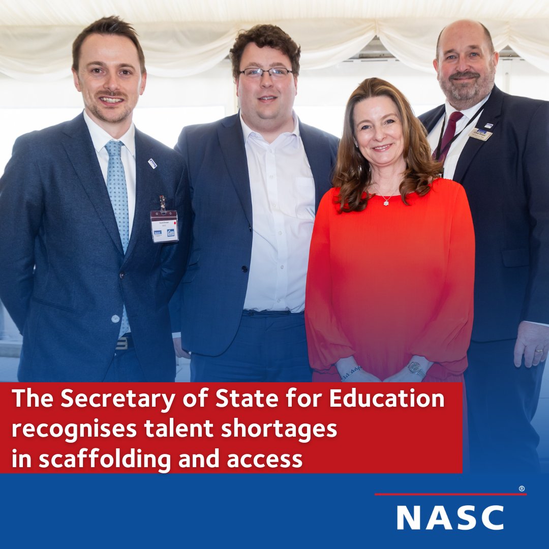 The NASC welcomed its members to the House of Parliament for a Reception focused on making sure that politicians understand the skills needs of the industry. From left: David Brown NASC President @GarySambrook89 Gary Sambrook MP @GillianKeegan Secretary of State for Education…