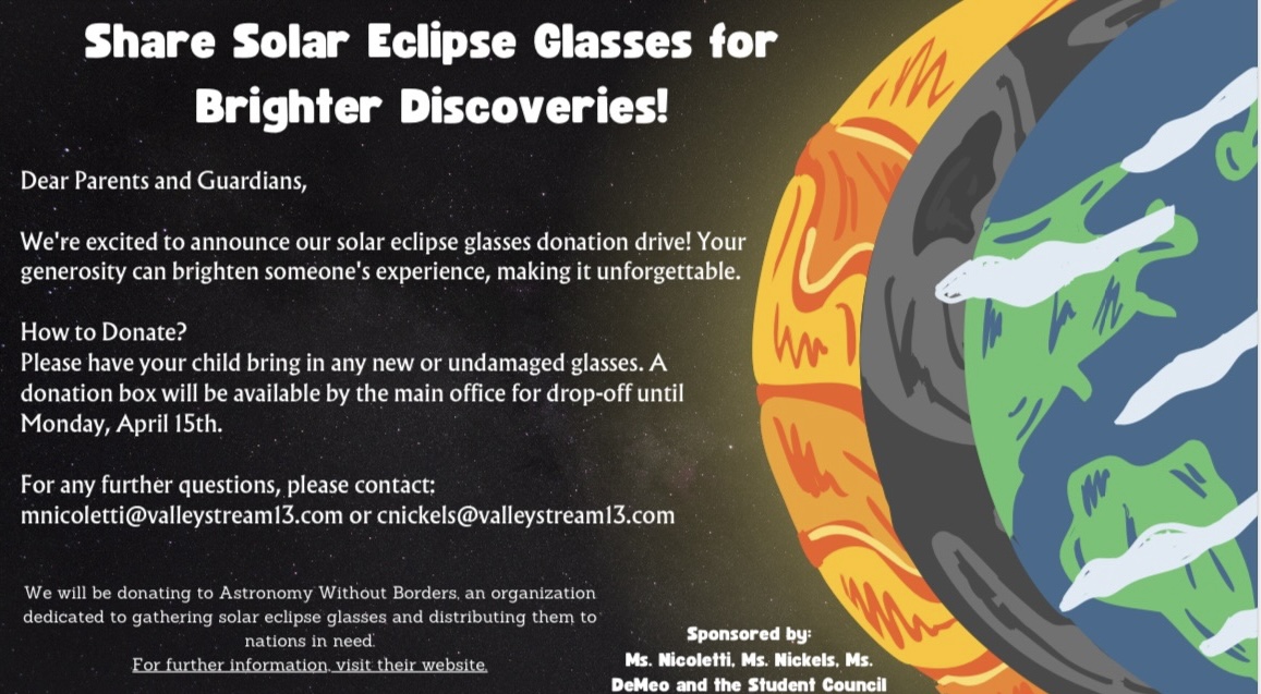 We collected solar eclipse glasses for donation to the Astronomy Without Borders organization. This amazing group recycles glasses and gives them to people who need them for future eclipses. <a href="/VS13UFSD/">ValleyStream13UFSD</a> <a href="/JamesADever/">James A Dever</a> 🌏🌑☀️