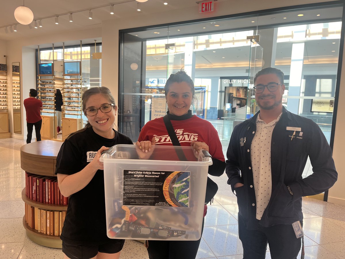 ms_nicoletti_'s tweet photo. We collected solar eclipse glasses for donation to the Astronomy Without Borders organization. This amazing group recycles glasses and gives them to people who need them for future eclipses. @VS13UFSD @JamesADever 🌏🌑☀️ https://t.co/ePNV67rdhv