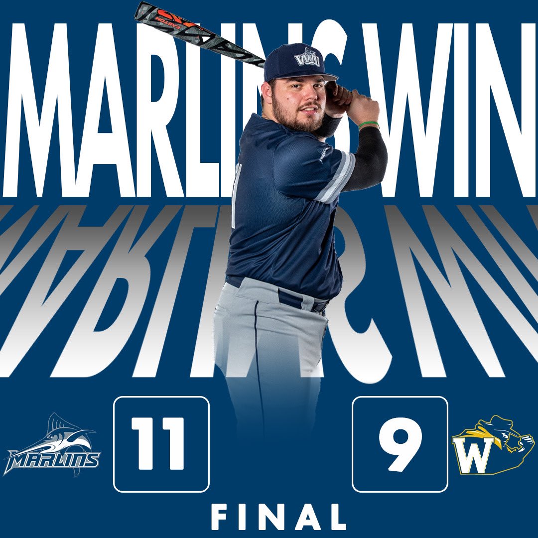 marlinsathletic's tweet photo. Baseball Downs No. 24 NC Wesleyan in Non-Conference midweek battle!
#MarlinsWin // #Baseball // #RankedWin https://t.co/bxr1pyF0Qk