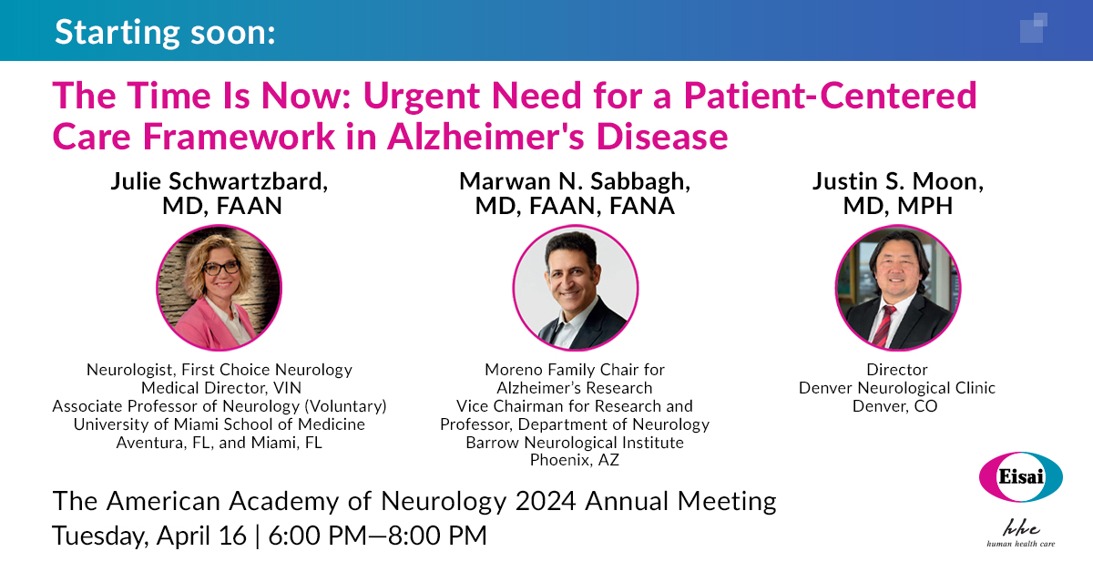 In just a few moments, leading experts will hold a symposium at #AANAM to address the urgent need for a modernized approach to caring for people living with #AlzheimersDisease. Join us at the Embassy Suites in Denver.