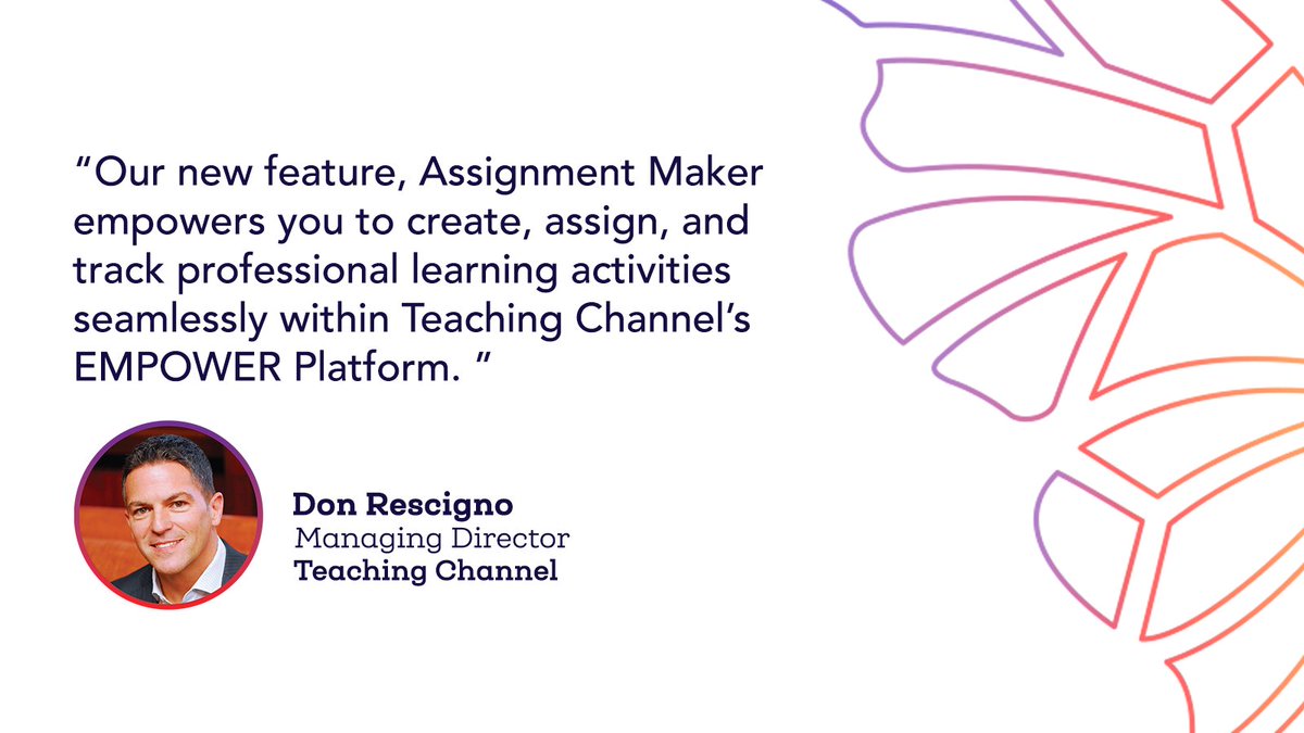 Have you explored our new Platform feature? Our Assignment Maker empowers educators to assign, create, and track professional learning opportunities with our coaching and learning platform. Explore the update: teachingchannel.com/professional-d…. #edtech #suptchat