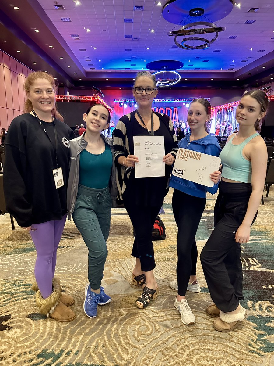 CBalletDallas's tweet photo. NYCDA DALLAS! A great weekend of classes &amp; competition! All our dancers placed Platinum! Millie &amp; Isabella each an Outstanding Dancer Award, Isabella a Regional Ballet Scholarship &amp; Summer Scholarship to Ballet Hispanico, Presto 2nd Overall Teen Duet/Trio! @nycda #nycdadallas https://t.co/Ltz4VKuOAv