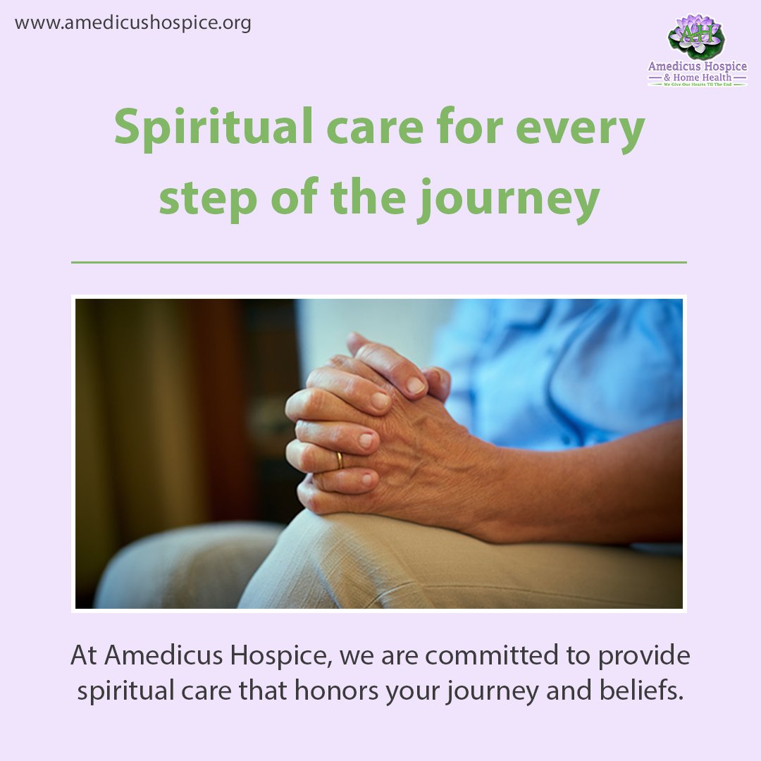 Find solace in our spiritual support at Amedicus Hospice, where your beliefs and spiritual journey are honored. #SpiritualCare Visit amedicushospice.org or call 469-389-1028.