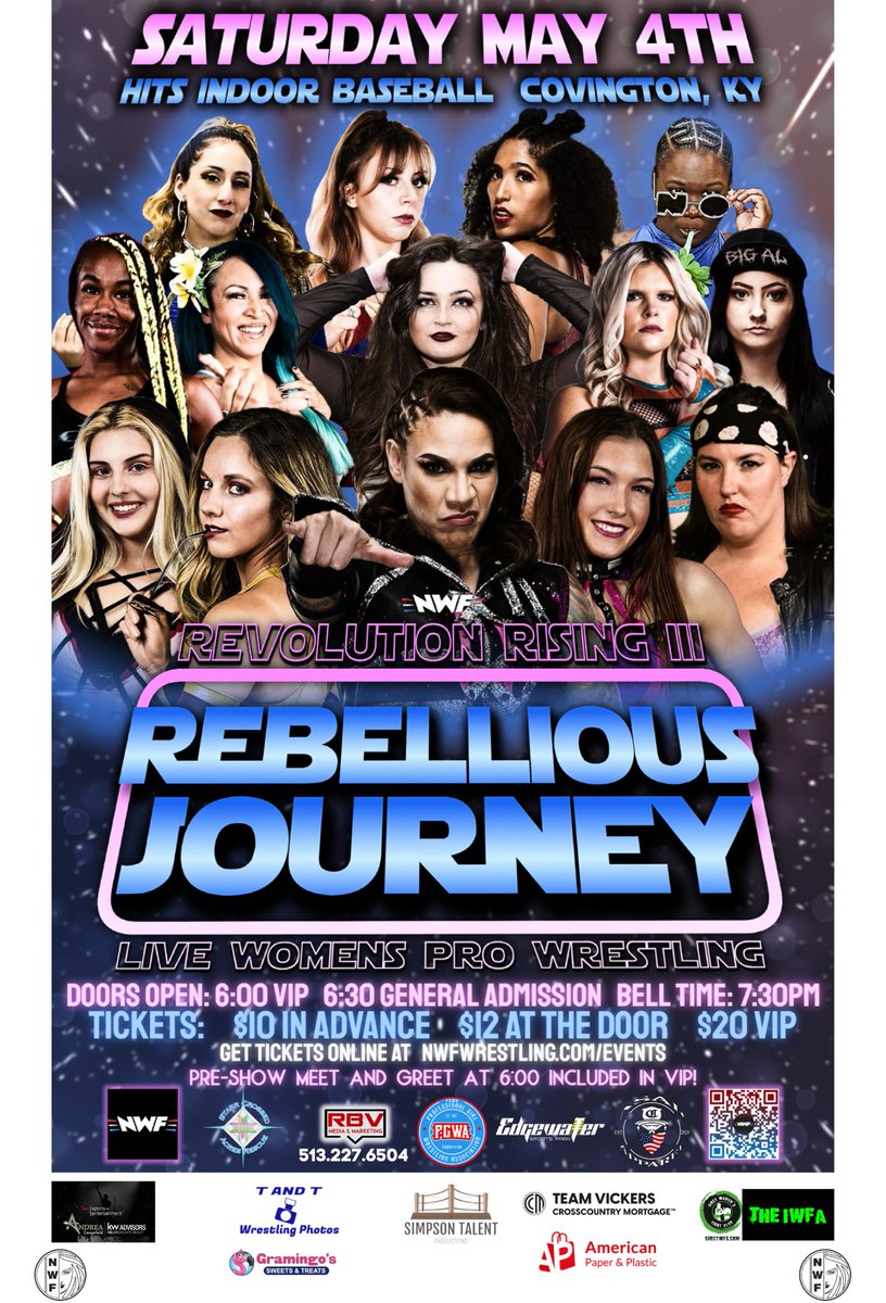 Midwest women’s wrestling is about 2 get electric on May 4 in Covington Ky @nwfwrestling ! Match announcements are incoming this week! Who do u want 2 see these amazing superstars face off against??!! 🎟️nwfwrestling.com/events @nwa @ThisIsTNA @AEW @SHIMMERwomen