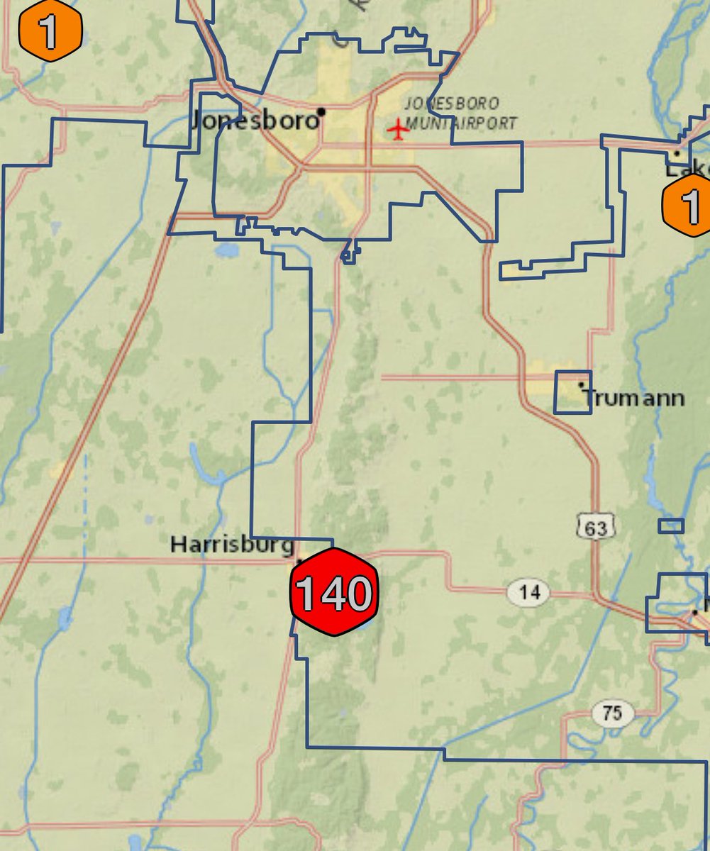 About 140 Craighead Electric Coop customers are without power right now in Poinsett County.