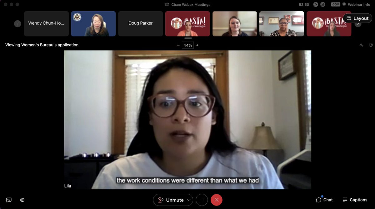 'Migrant worker women in the agricultural industry put food on your tables every day, and we deserve workplaces that are safe, healthy, and free from discrimination.' - Lila Ortiz. Thanks @OSHA_DOL and @WB_DOL for amplifying the voices of migrant leaders Lila.