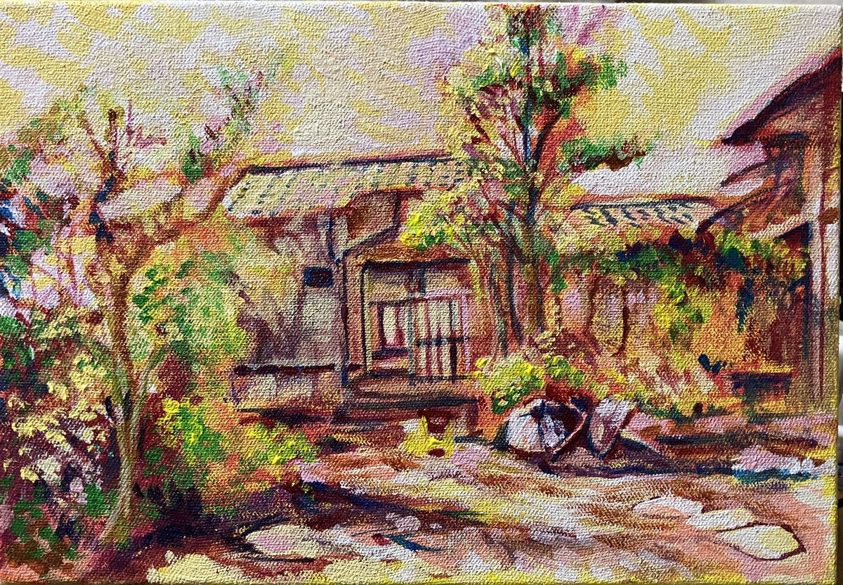 #art #home #Acryl #絵　#アクリル　#絵画　#熊本　#家　#画家　
題名『面影』アクリル、P3号