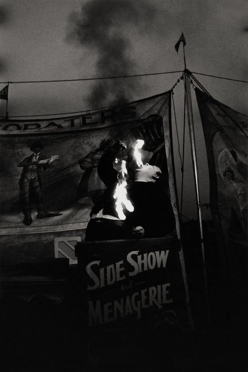 'Fire Eater at a Carnival, Palisades Park, New Jersey.' #Photography courtesy of The Estate of Diane Arbus, LLC.