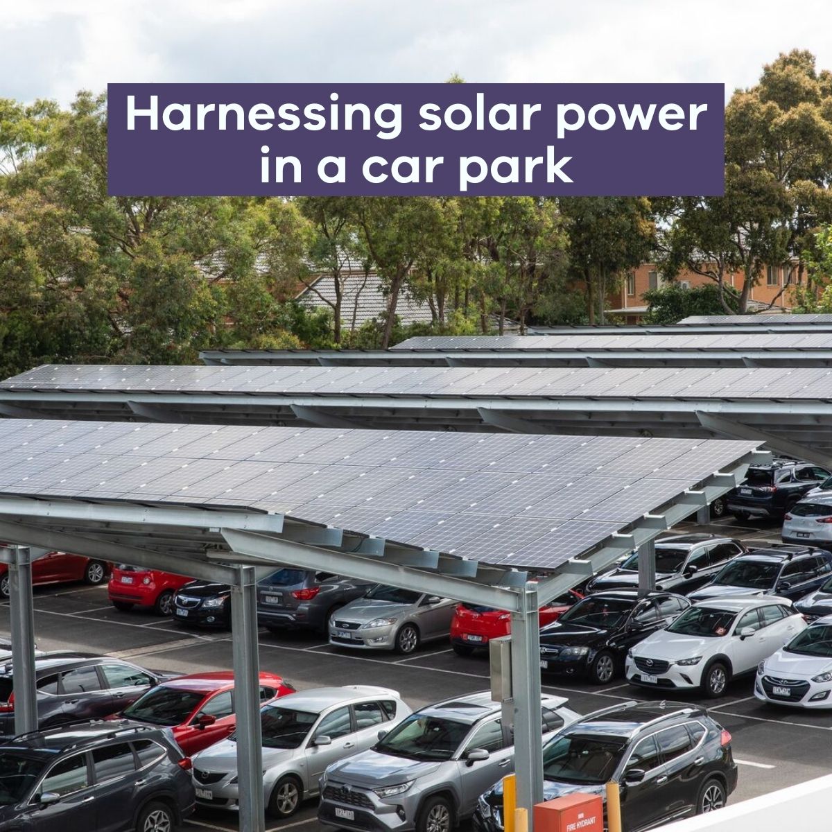 Harnessing solar power in a car park for sustainability ☀️ With 1,080 solar panels @YVWater's car park is providing shade and powering 30% of the head office and its electric vehicles fleet 🚗⚡ Discover more at yvw.com.au/news-room/yarr…