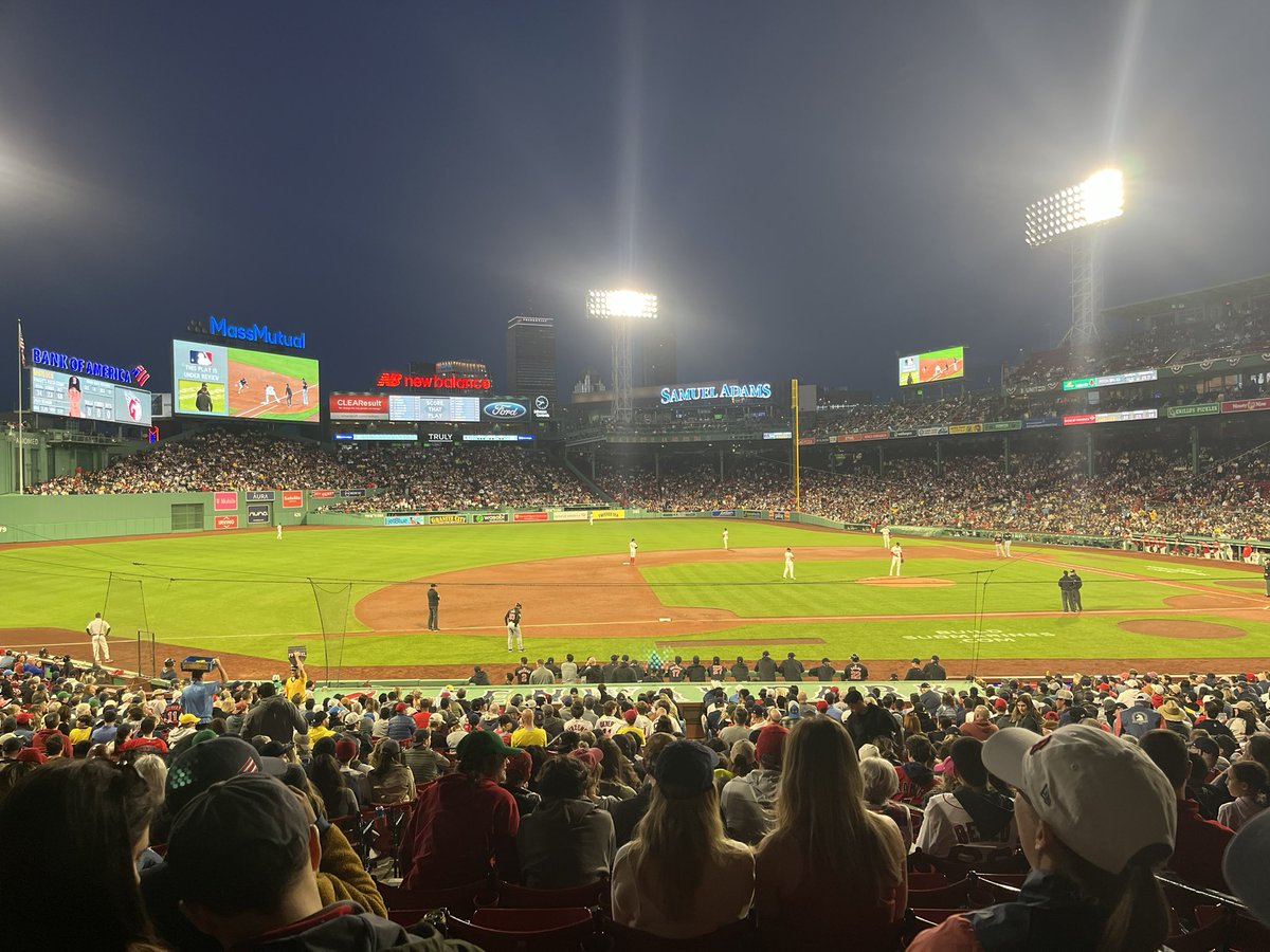 A full Fenway Park on a gorgeous April evening in Boston watching my Guardians. Nothing better.