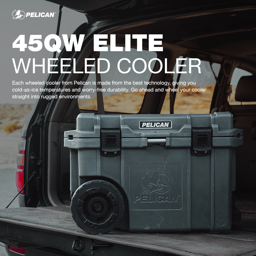 Camping season is right around the corner.. equip yourself for the weekend mission with a Pelican Elite Cooler. @HiConsumption tested and reviewed 'The Best Wheeled Coolers For Every Outing' read the full review to see how the 45QW Cooler stacks up. bit.ly/4azUZWV