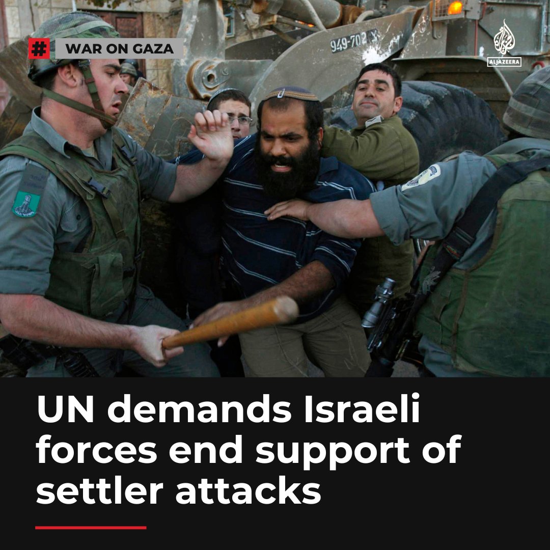 The UN has called on Israel to halt its support of settler attacks in the occupied West Bank, which have been on the rise since October 7 aje.io/z3rubt