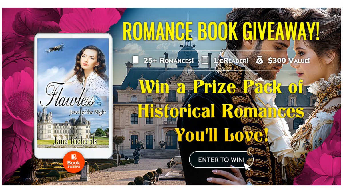 Historical Romance Giveaway! #Win over 25 romance novels in the Booksweeps #Giveaway! My #WW2romance FLAWLESS is included. Enter Today! #historicalromance booksweeps.com/giveaway/histo…