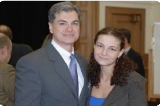 This is #JudgeMerchan and his very homely daughter Loren. The fact that Loren is a far-left Democratic campaign consultant - who has profited off fund-raising appeals to put #Trump in jail - makes it even more disgusting that the 'judge' wants 2 arrest Don for being a good dad.